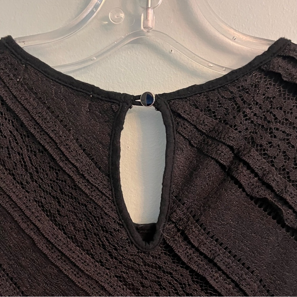 Monteau Black Textured Sleeveless Mini Dress Size Medium - Picture 6 of 10